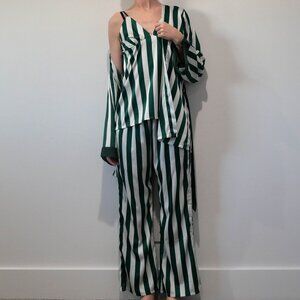 Small 3 Piece Vertical Stripe Pajama Set